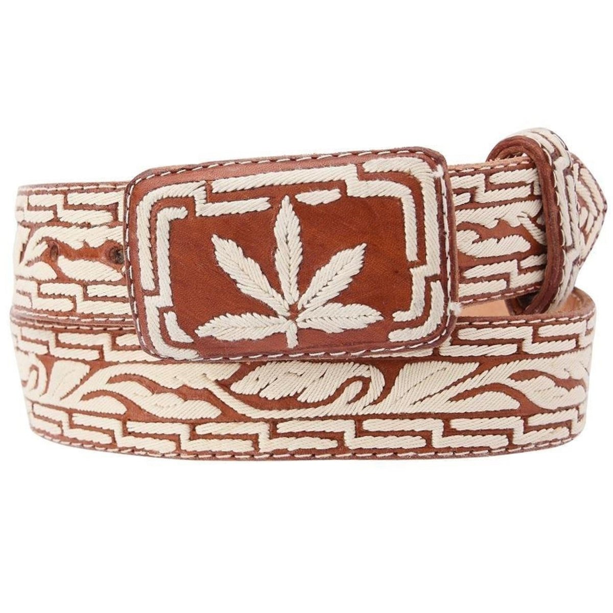 Cinto Vaquero de Cuero Bordado imp-13201 - Impormexico