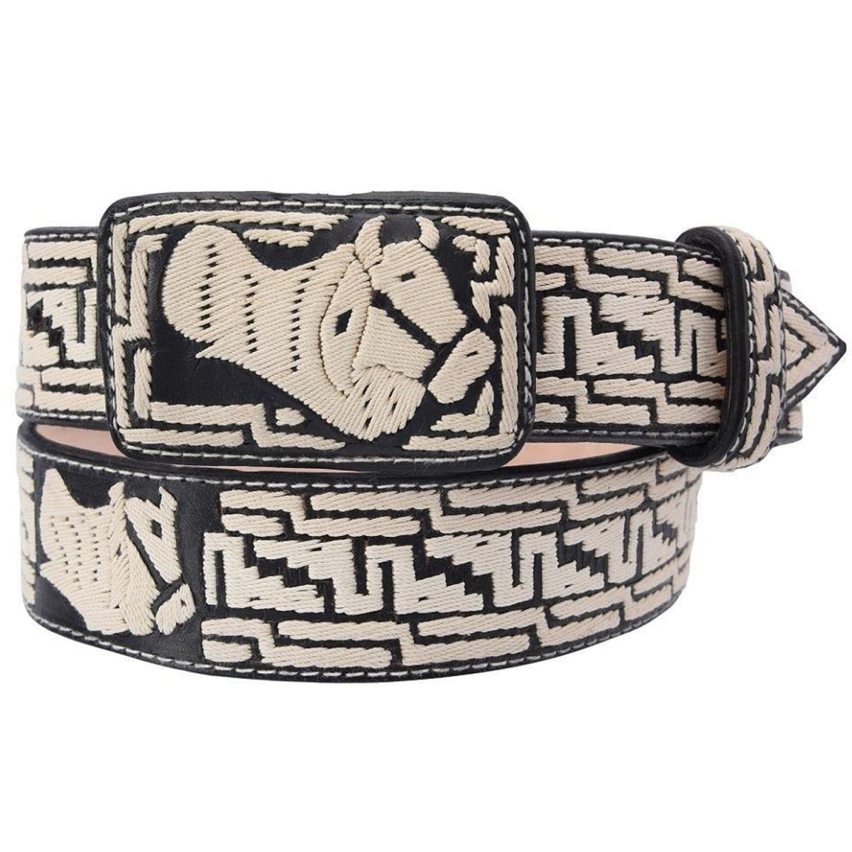 Cinto Vaquero de Cuero Bordado imp-13207 - Impormexico