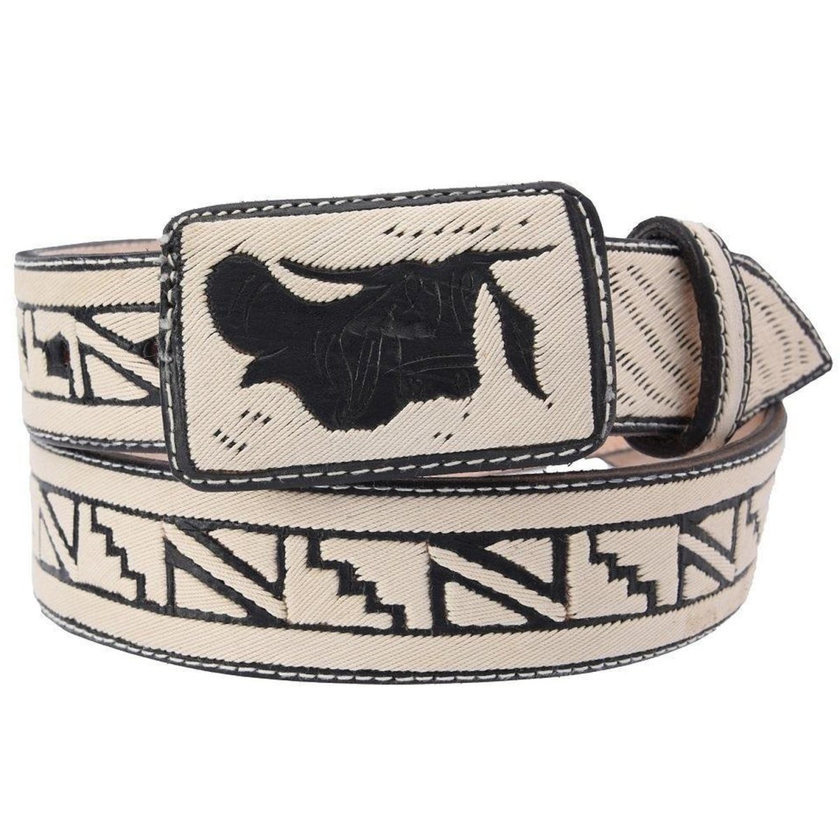 Cinto Vaquero de Cuero Bordado imp-13212 - Impormexico