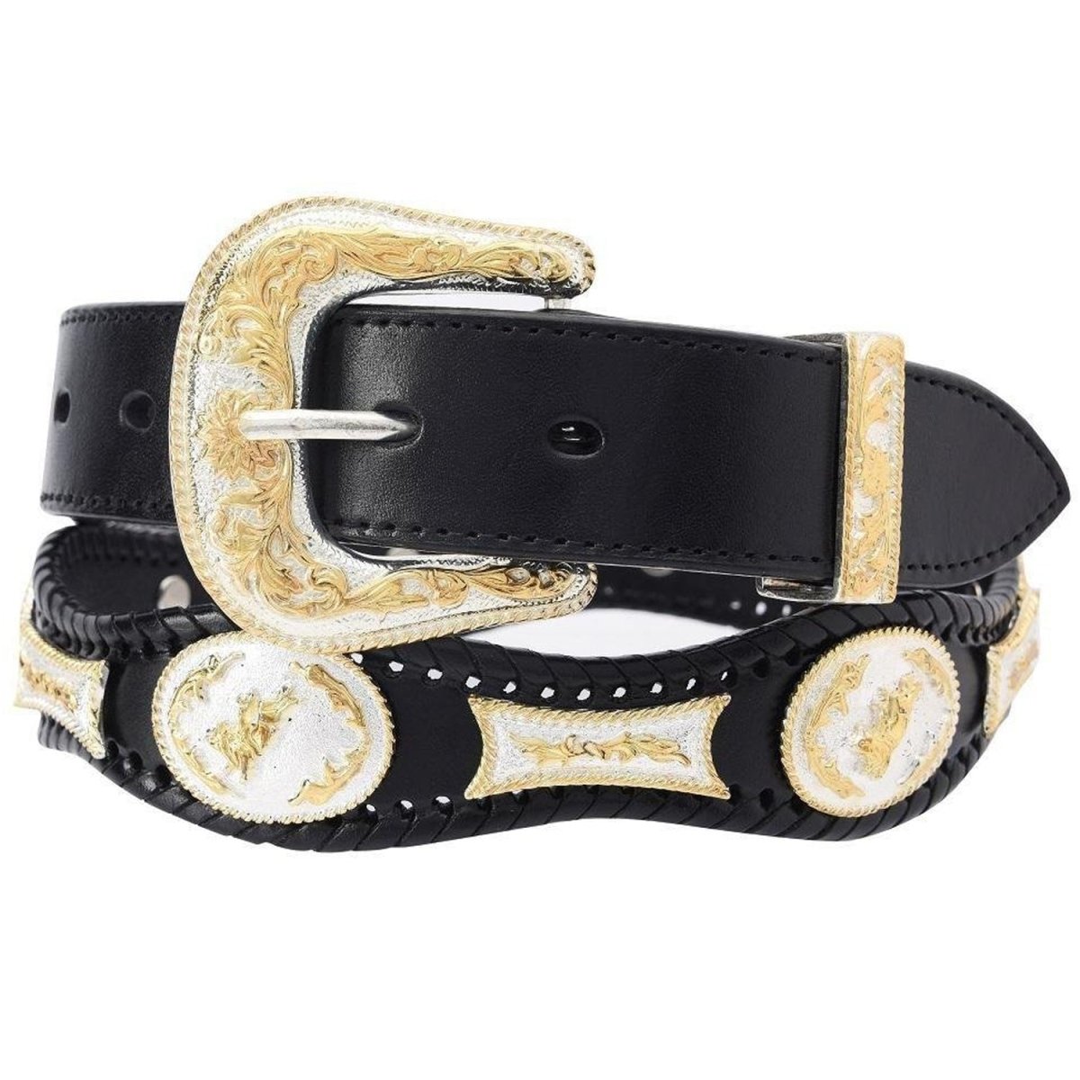 Cinto Vaquero Fino con Hebilla de Metal Grabada imp-10501 - Impormexico