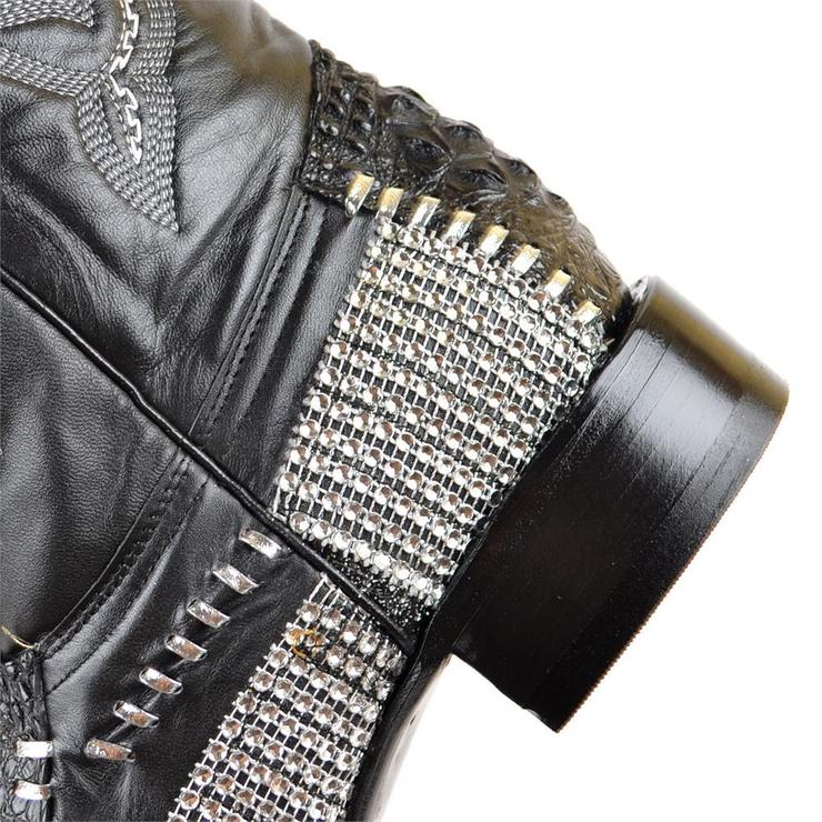 Botas de Cocodrilo Grabada Coco Diamante WD-099