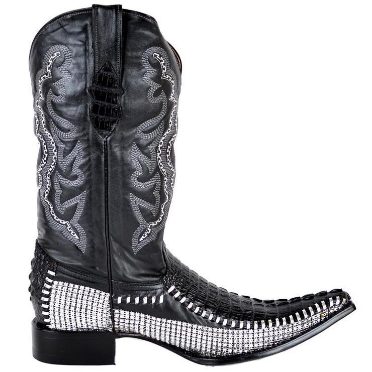 Botas de Cocodrilo Grabada Coco Diamante WD-099