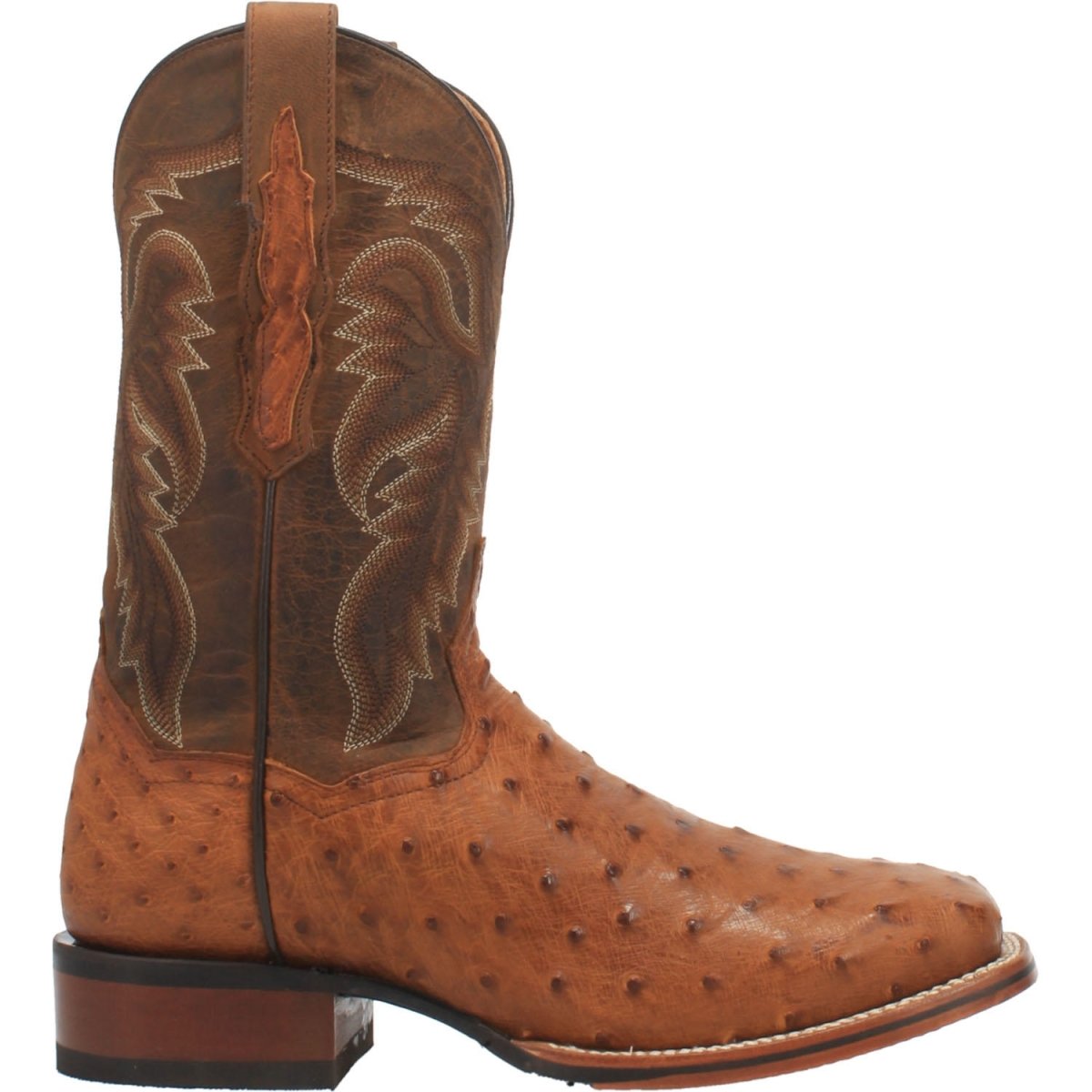 Dan Post Men's Alamosa Full Quill Ostrich Square Toe Boots - Bay Apache - Dan Post Boots