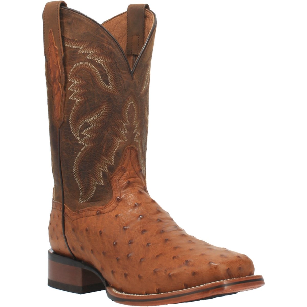 Dan Post Men's Alamosa Full Quill Ostrich Square Toe Boots - Bay Apache - Dan Post Boots