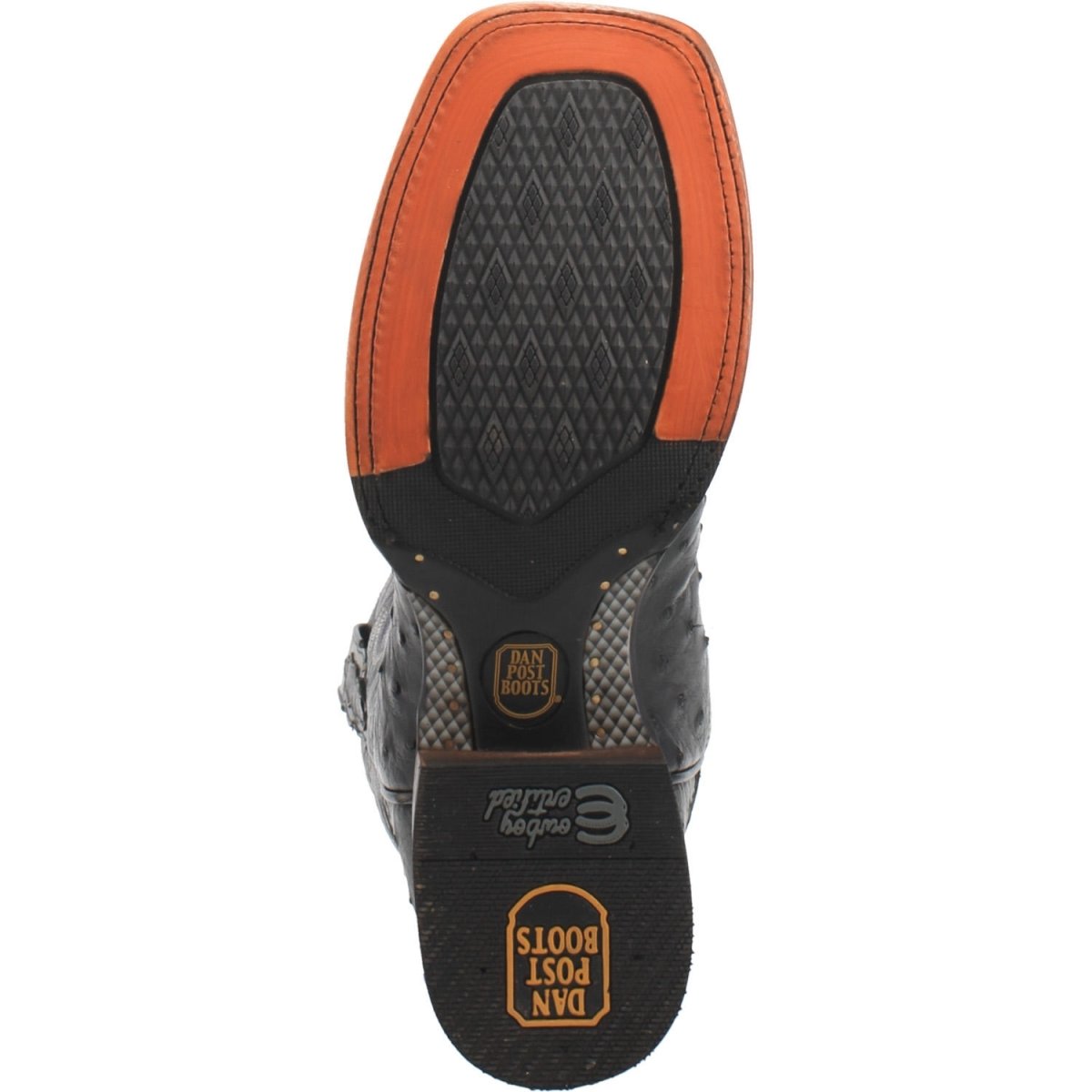 Dan Post Men's Alamosa Full Quill Ostrich Square Toe Boots - Black - Dan Post Boots