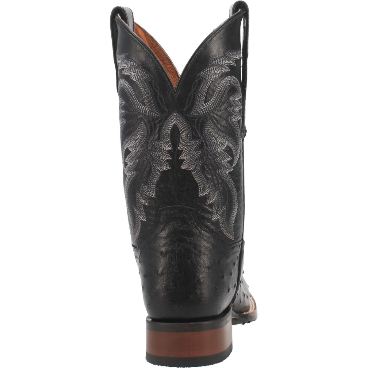 Dan Post Men's Alamosa Full Quill Ostrich Square Toe Boots - Black - Dan Post Boots