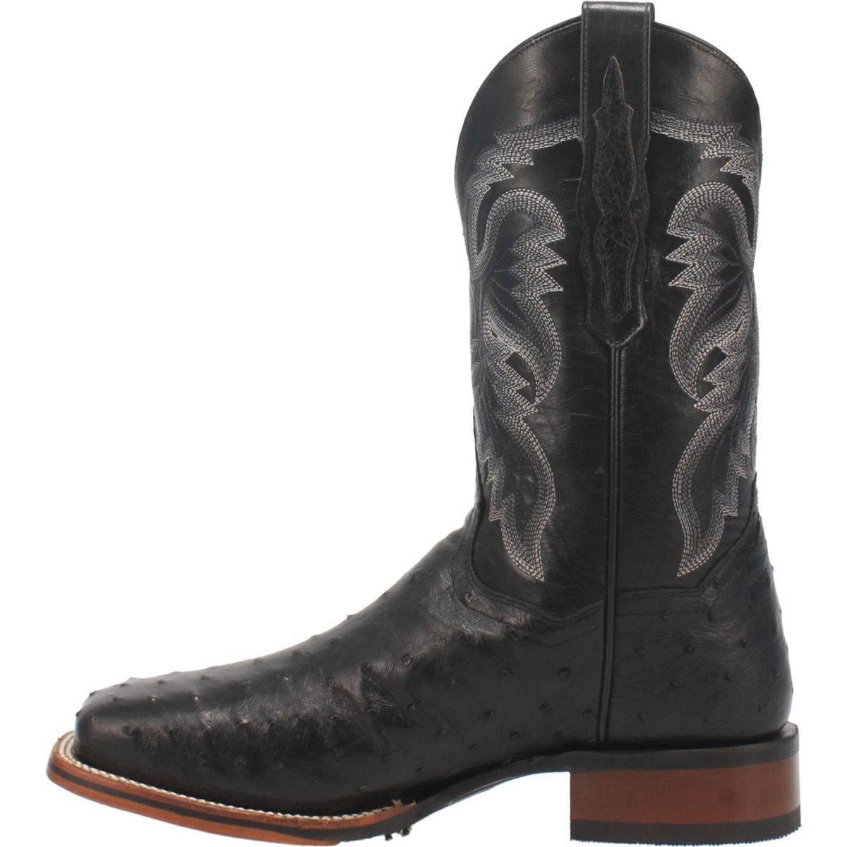 Dan Post Men's Alamosa Full Quill Ostrich Square Toe Boots - Black - Dan Post Boots