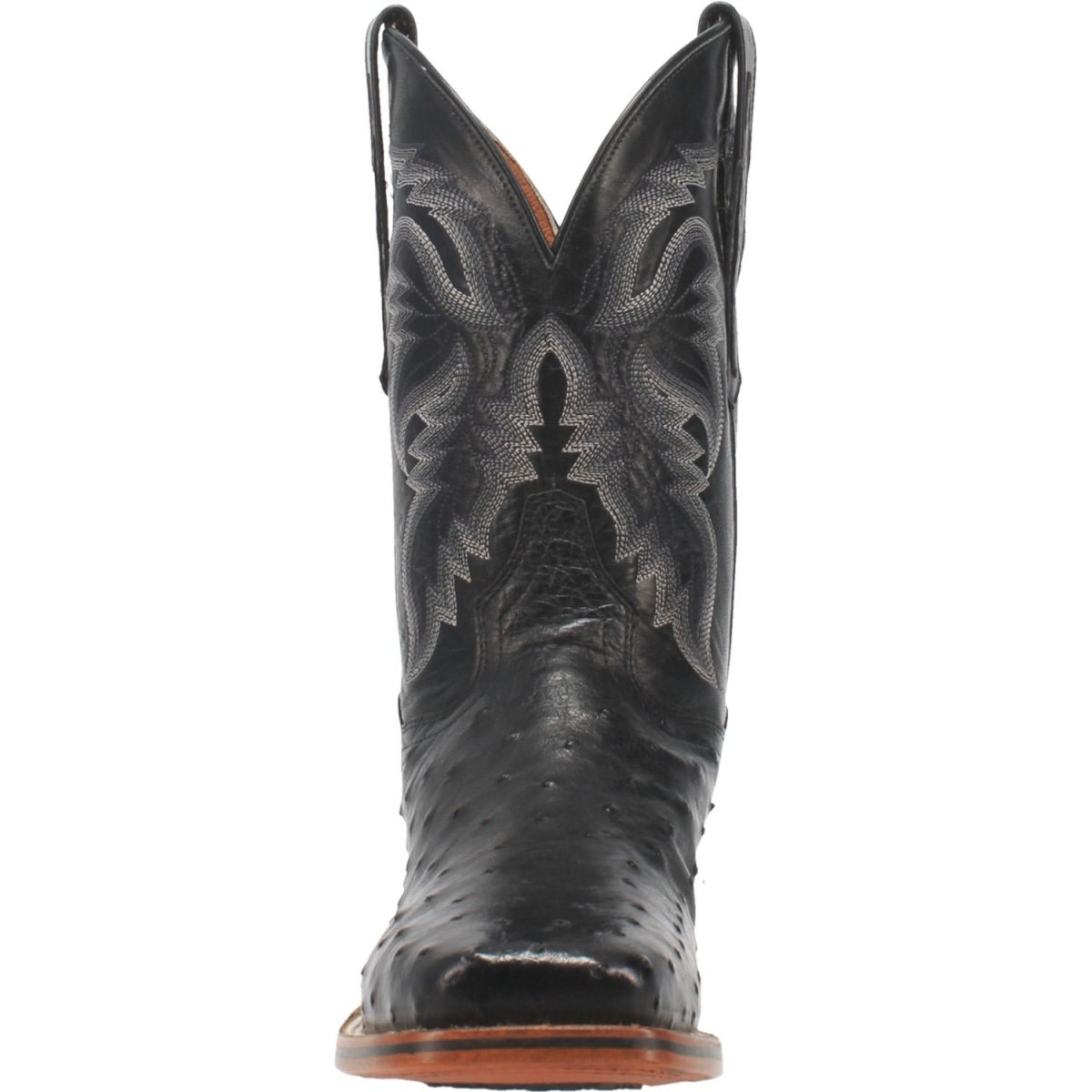 Dan Post Men's Alamosa Full Quill Ostrich Square Toe Boots - Black - Dan Post Boots