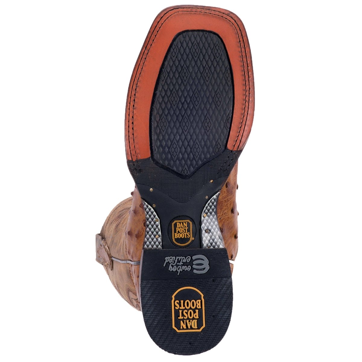 Dan Post Men's Alamosa Full Quill Ostrich Square Toe Boots - Tan - Dan Post Boots