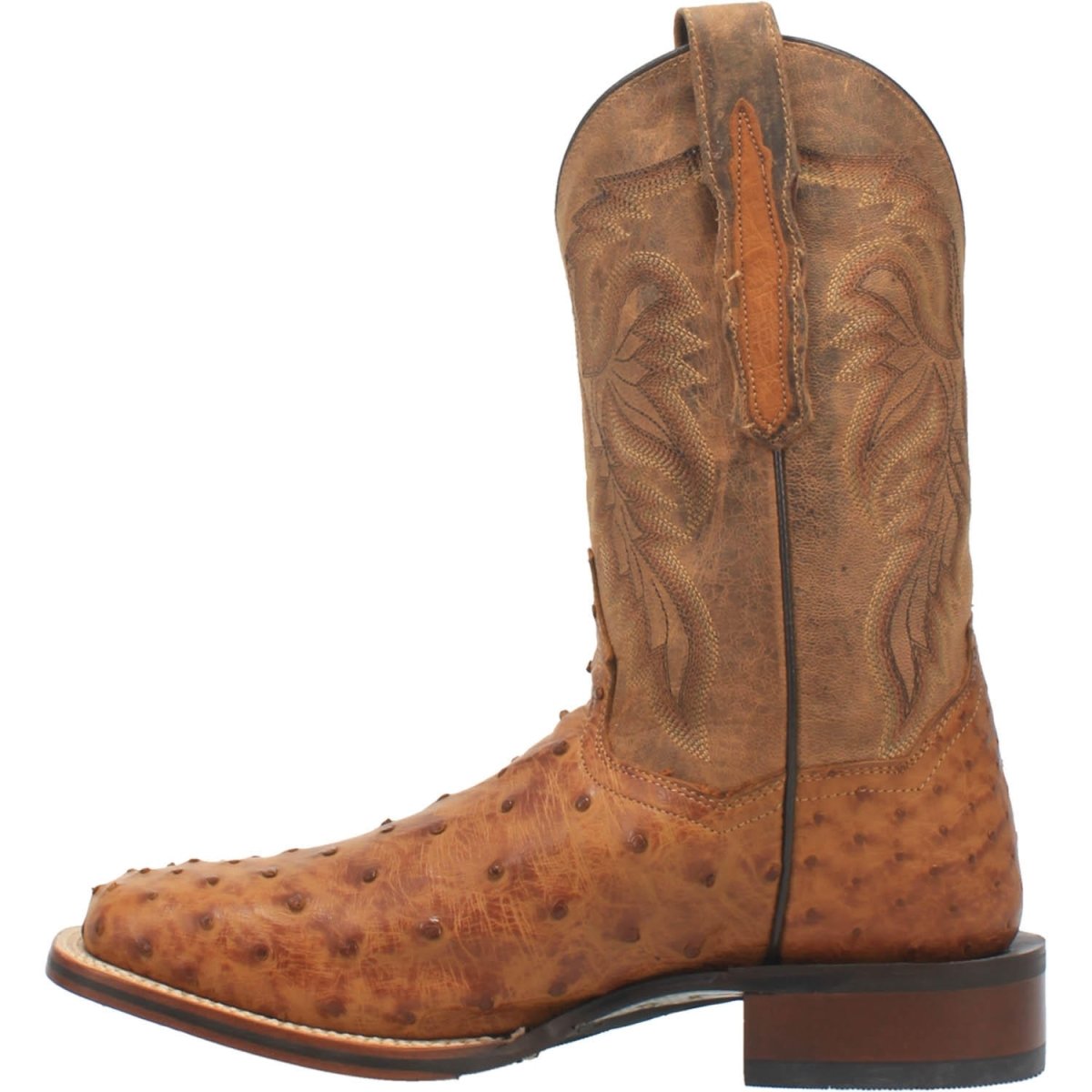 Dan Post Men's Alamosa Full Quill Ostrich Square Toe Boots - Tan - Dan Post Boots