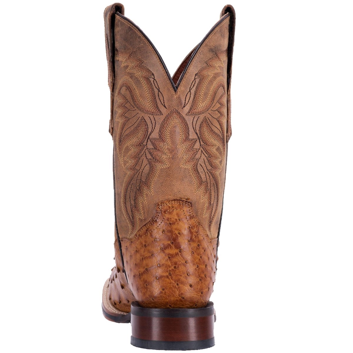 Dan Post Men's Alamosa Full Quill Ostrich Square Toe Boots - Tan - Dan Post Boots