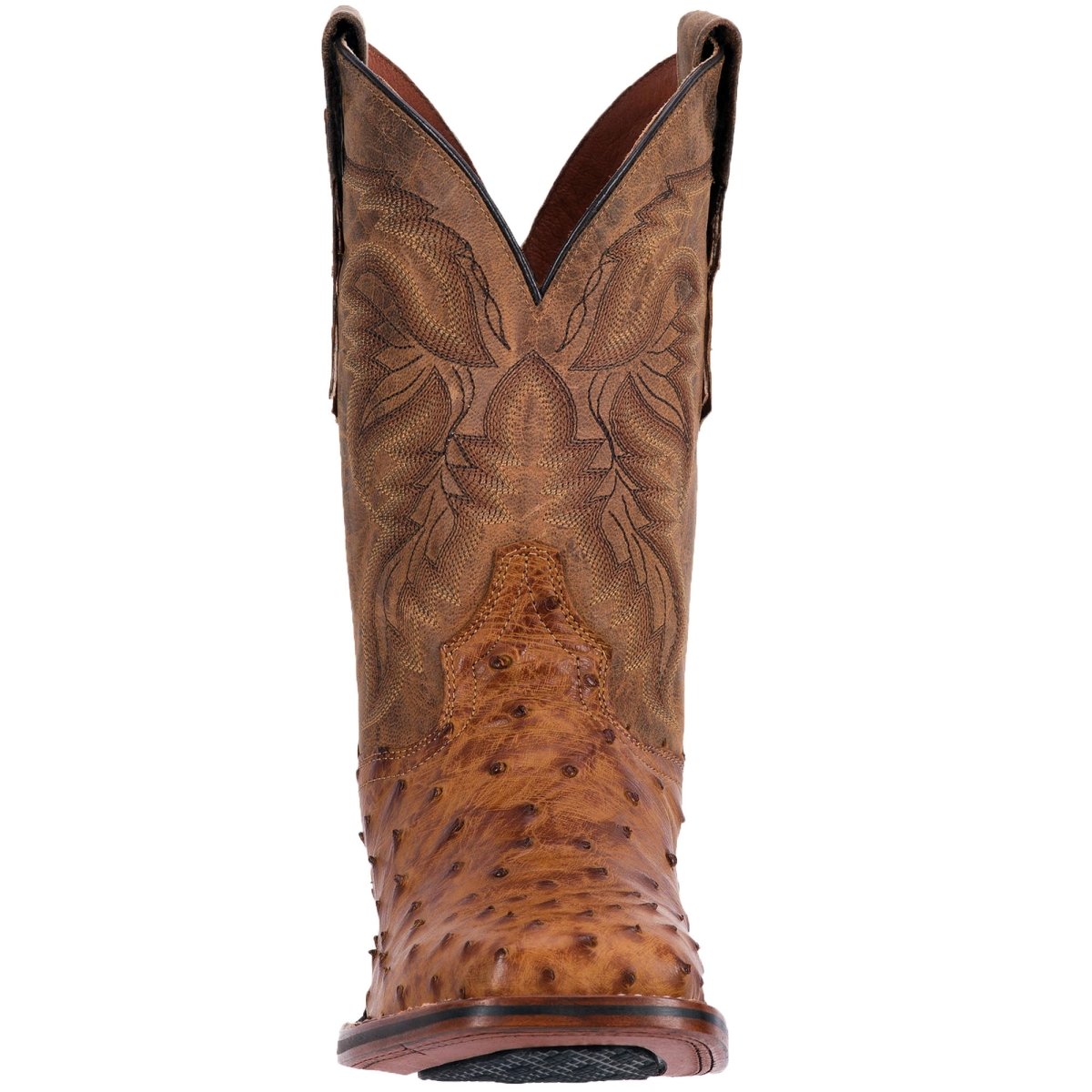 Dan Post Men's Alamosa Full Quill Ostrich Square Toe Boots - Tan - Dan Post Boots