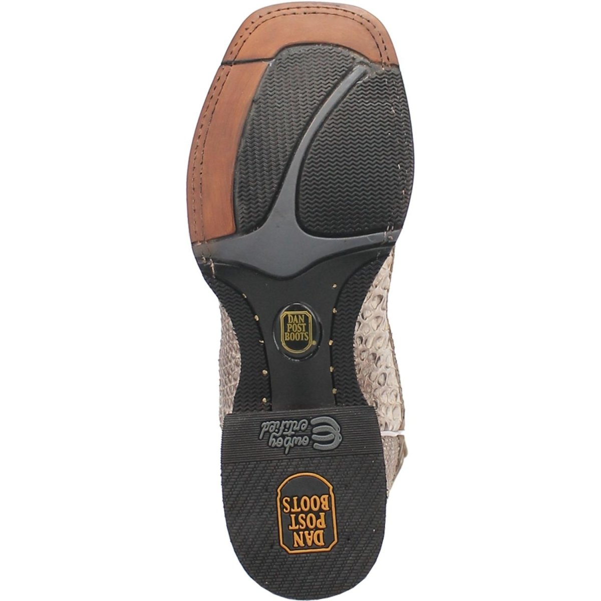 Dan Post Men's Brutus Python Snakeskin Square Toe Boots - Natural - Dan Post Boots