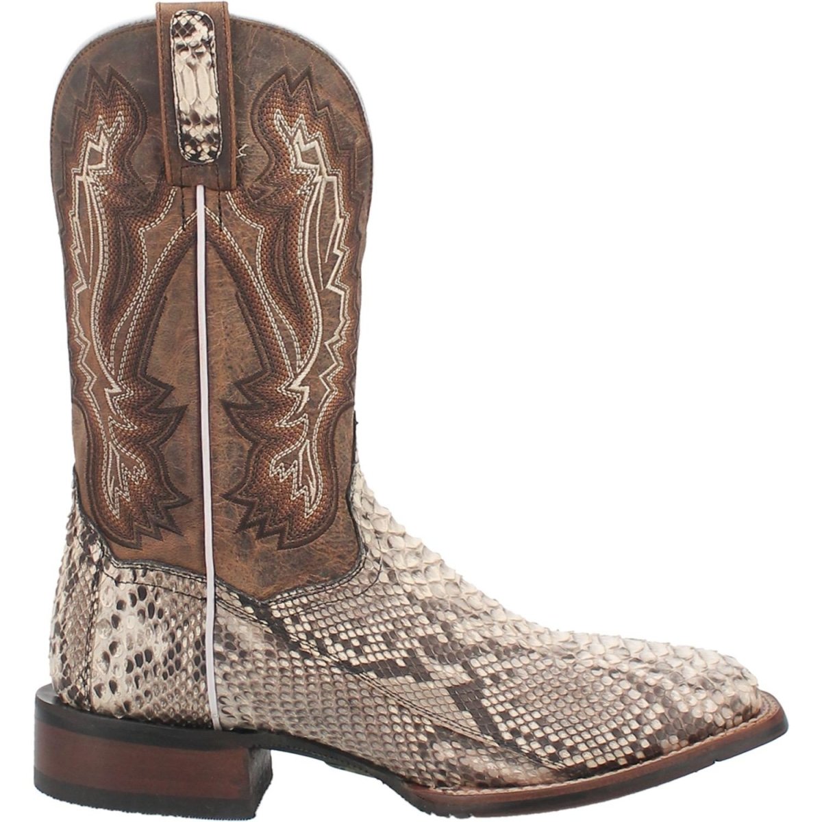 Dan Post Men's Brutus Python Snakeskin Square Toe Boots - Natural - Dan Post Boots