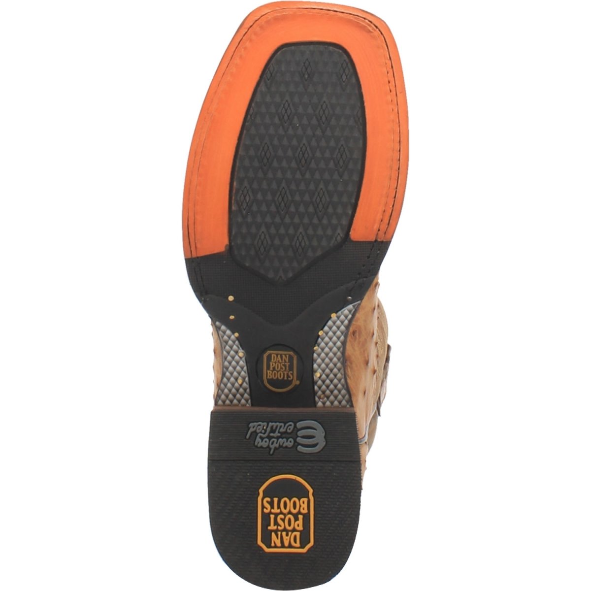 Dan Post Men's Kershaw Full Quill Ostrich Square Toe Boots - Saddle - Dan Post Boots