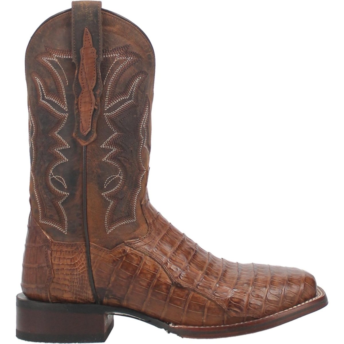 Dan Post Men's Kingly Genuine Caiman Belly Square Toe Boots - Bay Apache - Dan Post Boots