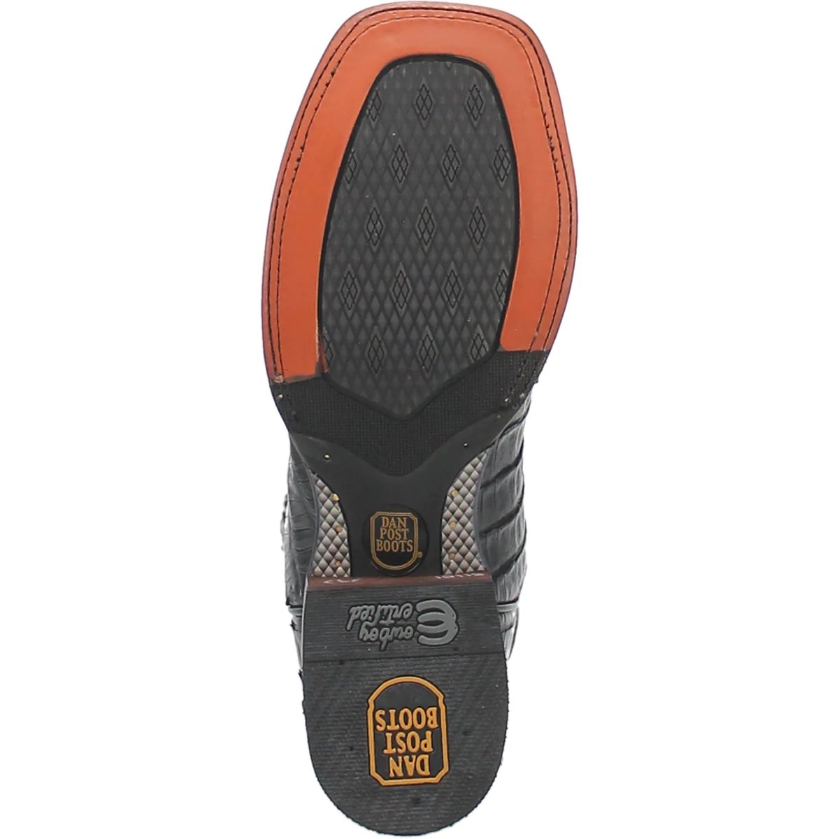 Dan Post Men's Kingly Genuine Caiman Belly Square Toe Boots - Black - Dan Post Boots