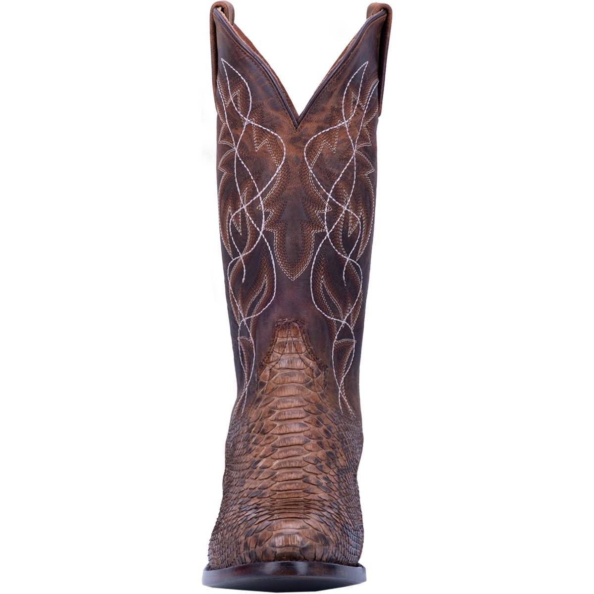 Dan Post Men's Manning Python Snakeskin Round Toe Boots - Bay Apache - Dan Post Boots