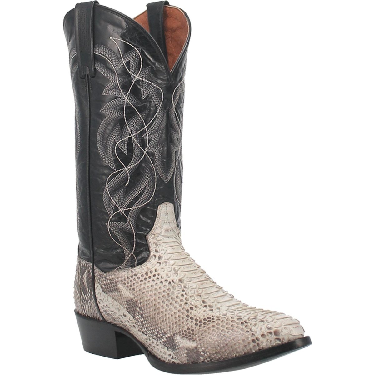Dan Post Men's Manning Python Snakeskin Round Toe Boots - Natural - Dan Post Boots