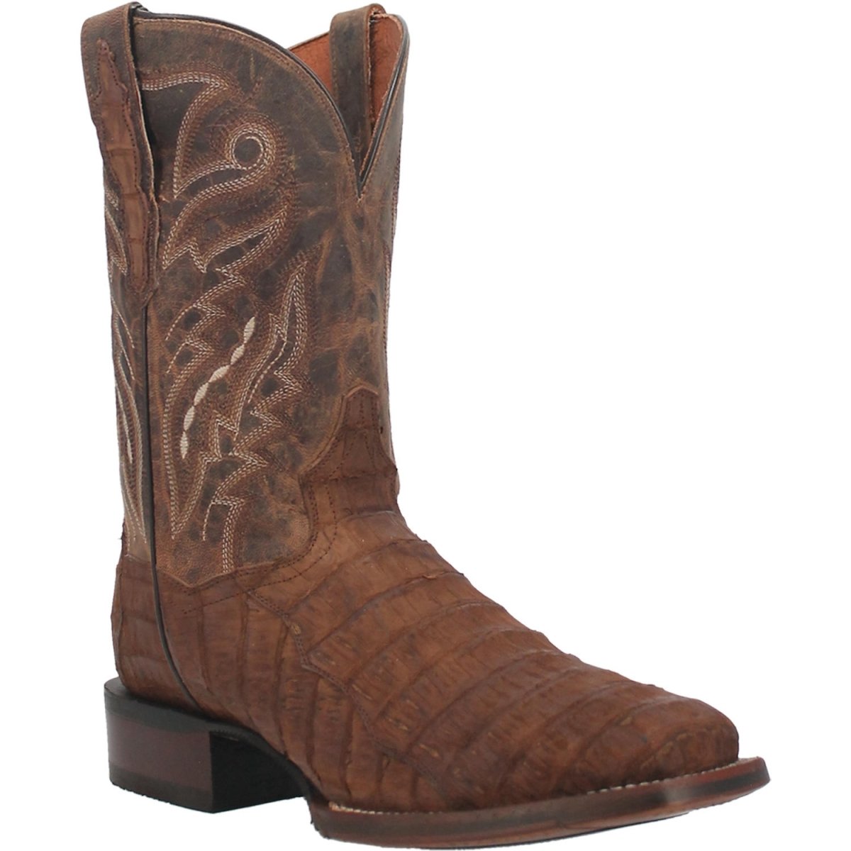 Dan Post Men's Mickey Genuine Caiman Belly Square Toe Boots - Tan - Dan Post Boots