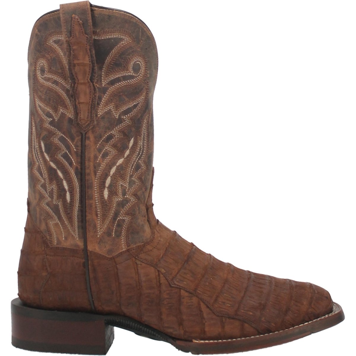 Dan Post Men's Mickey Genuine Caiman Belly Square Toe Boots - Tan - Dan Post Boots