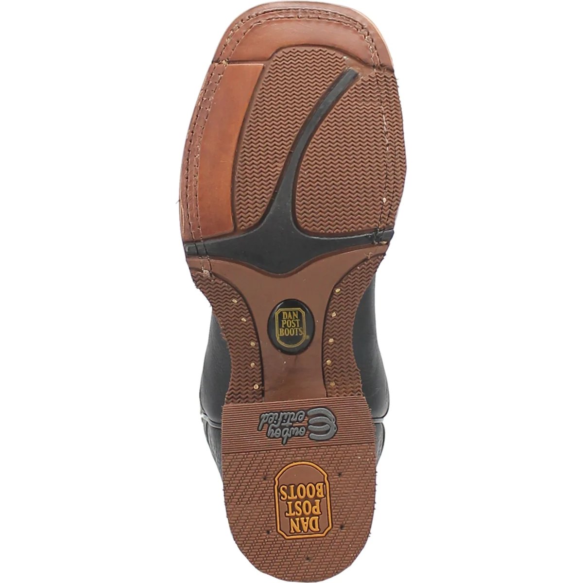 Dan Post Men's Milo Genuine Leather Square Toe Boots - Black - Dan Post Boots