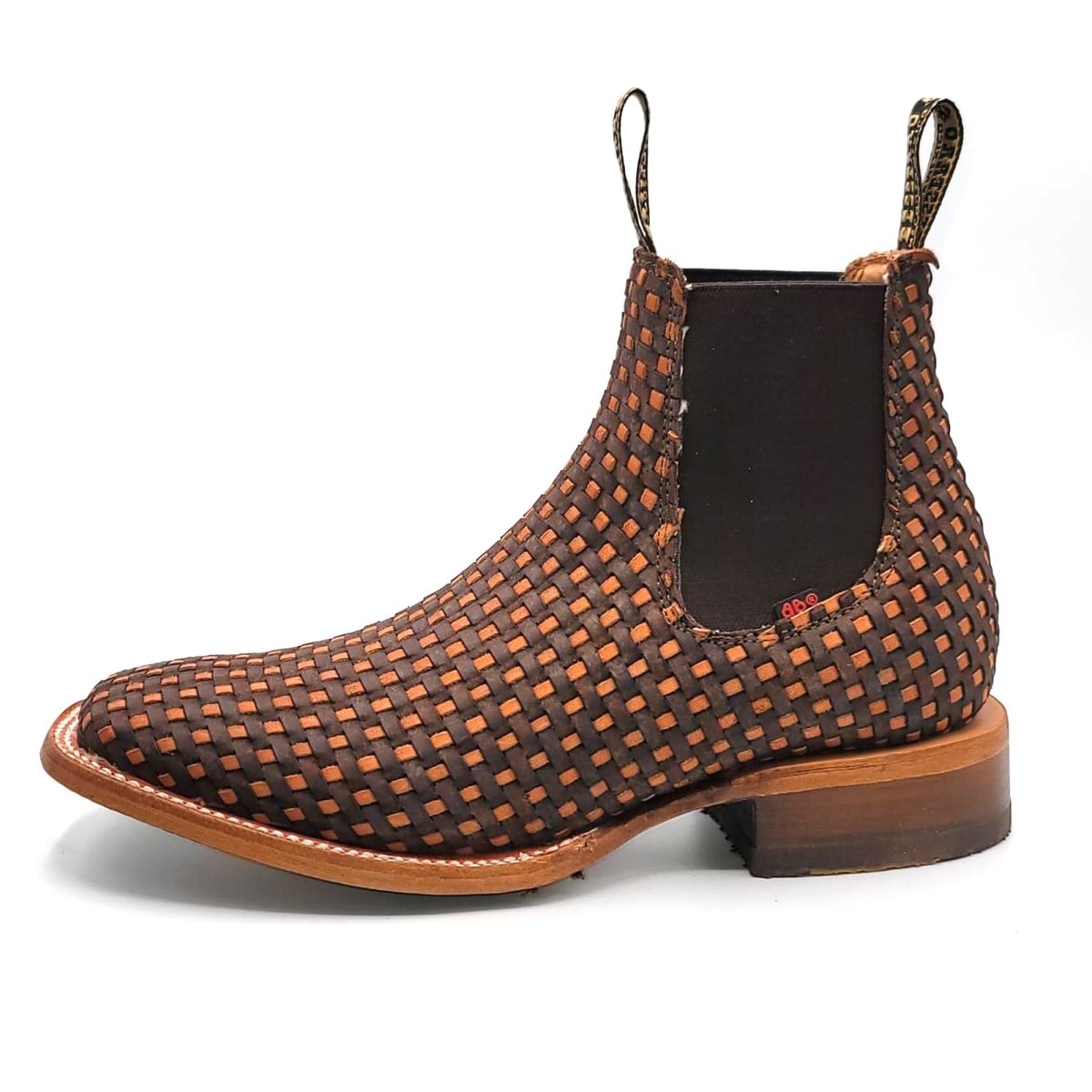 El Besserro Men's Petatillo Leather Square Toe Ankle Boots Brown - Hooch Boots