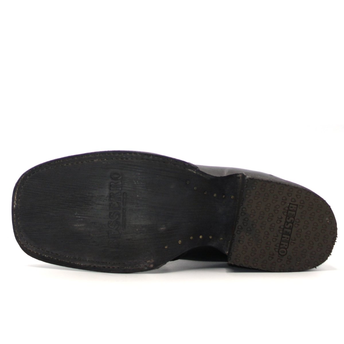 El Besserro Square Toe Print Stingray Ankle Boots Black - Hooch Boots