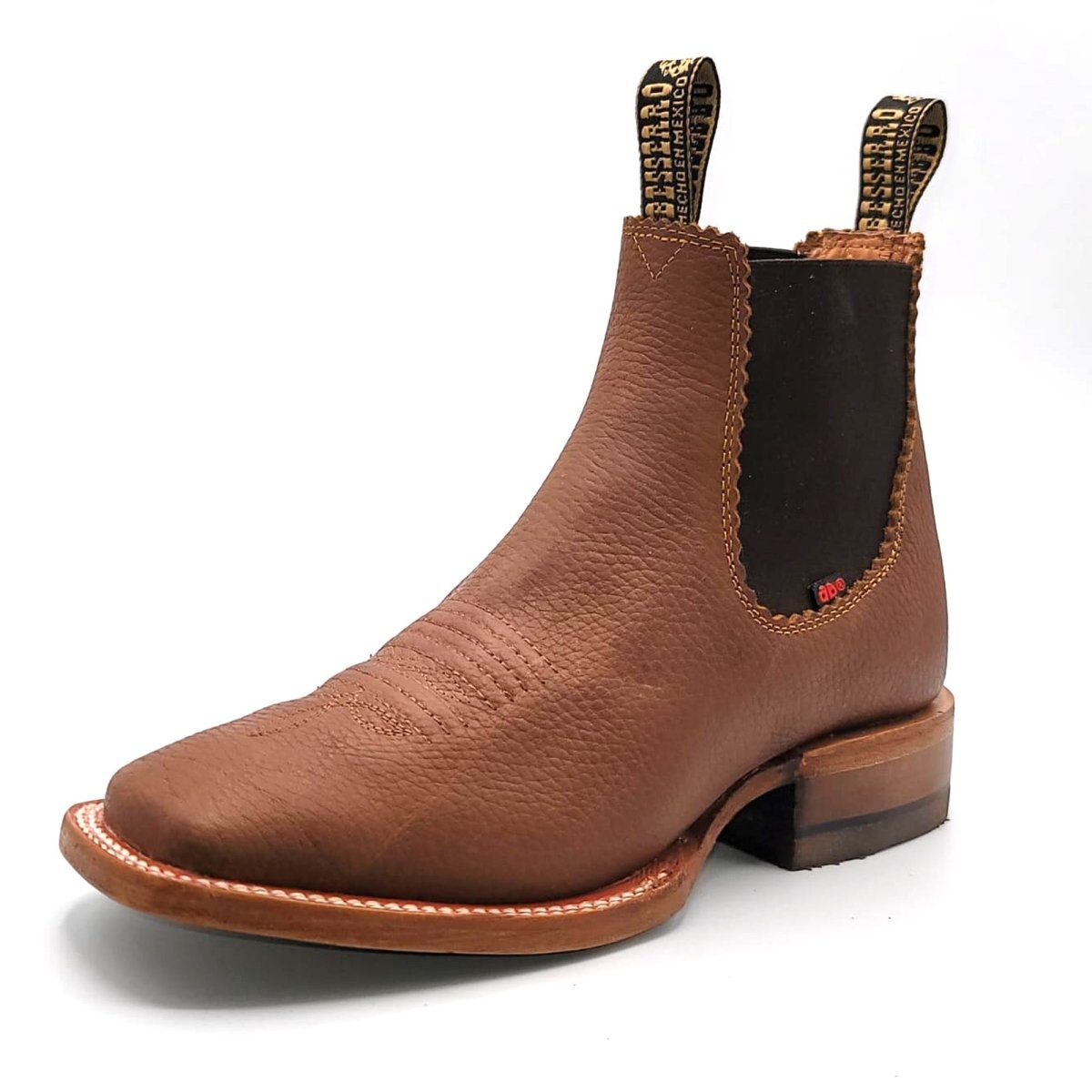 El Besserro Women's Square Toe Leather Ankle Boots Honey - Hooch Boots