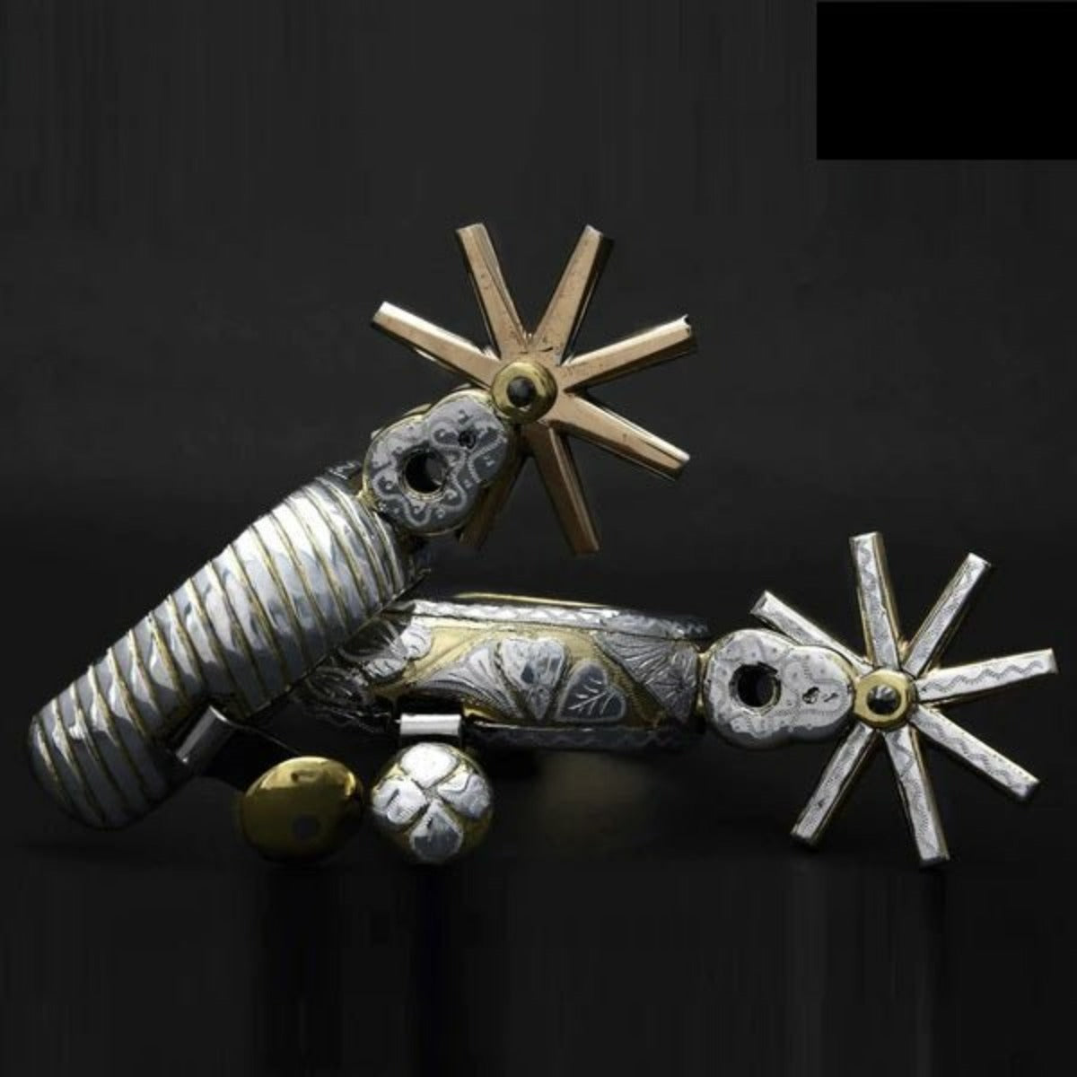 Espuelas Finas Charras con Plata y Bronce IMP-53310 - ImporMexico