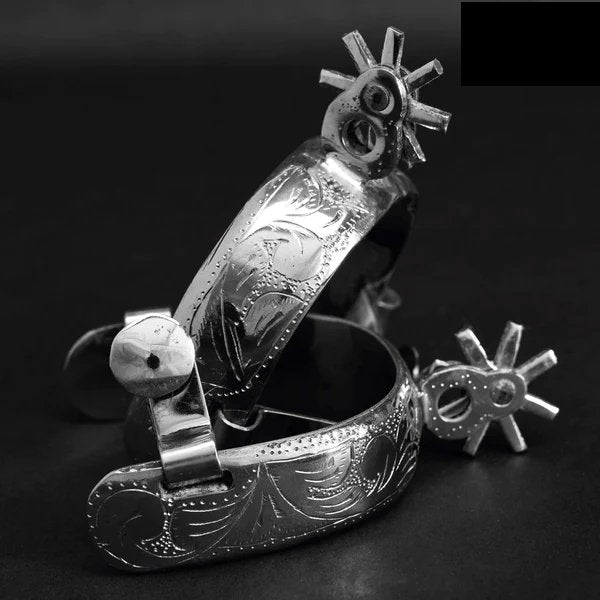 Espuelas Finas Charras de Acero con Rodaja de 2.5" IMP-53524 - ImporMexico