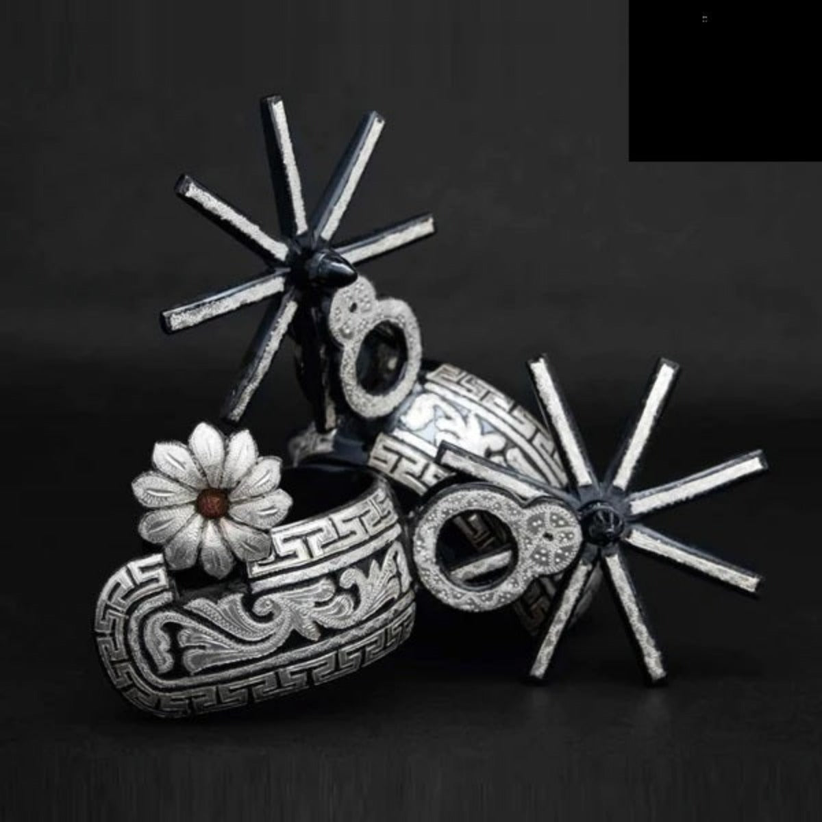 Espuelas Finas con Incrustacion de Plata IMP-53211 - ImporMexico