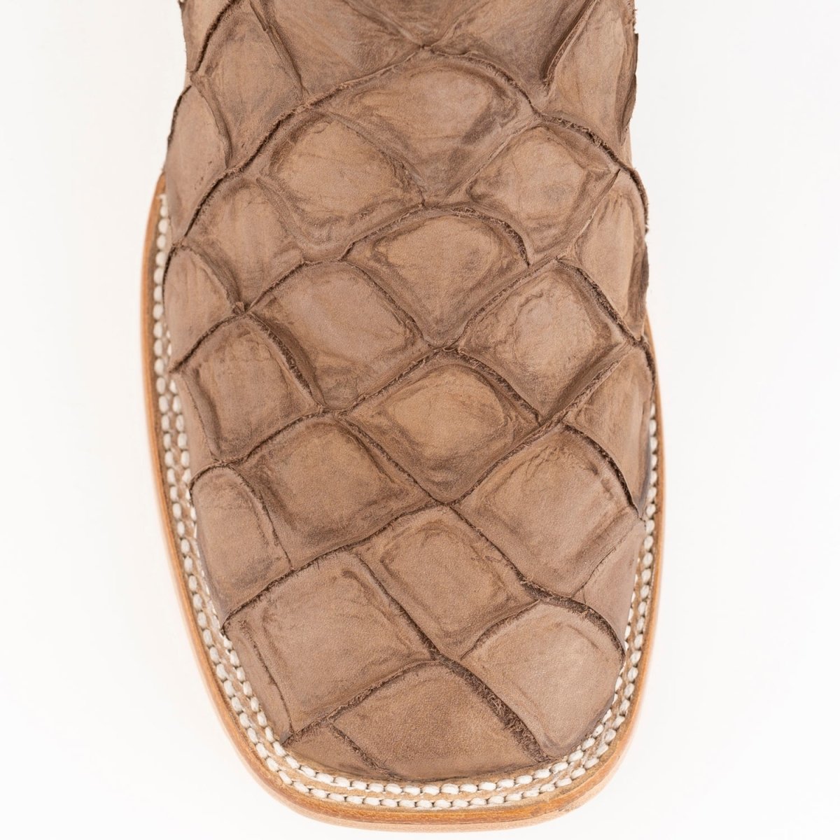 Ferrini Bronco Men's Print Pirarucu Fish Boots Handcrafted Brown - Ferrini Boots