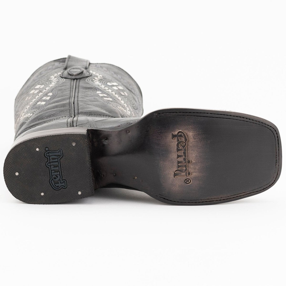 Ferrini Jesse Men's Print Alligator Boots Handcrafted Black - Ferrini Boots