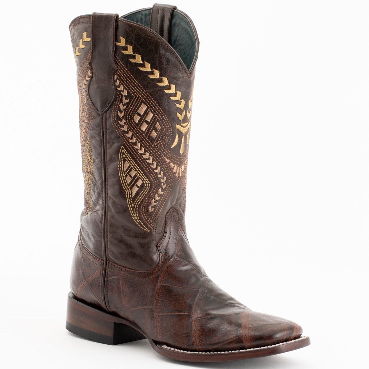 Ferrini Jesse Men's Print Alligator Boots Handcrafted Chocolate - Ferrini Boots