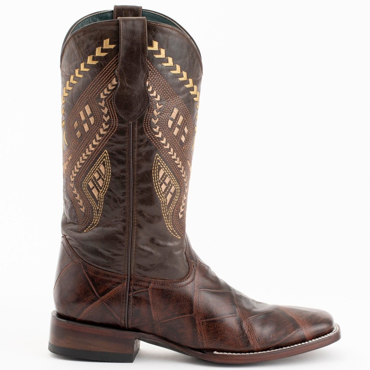 Ferrini Jesse Men's Print Alligator Boots Handcrafted Chocolate - Ferrini Boots