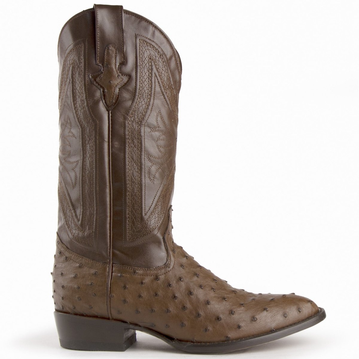 Ferrini Men's Colt Full Quill Ostrich Boots Handcrafted - Kango Brown - Ferrini Boots