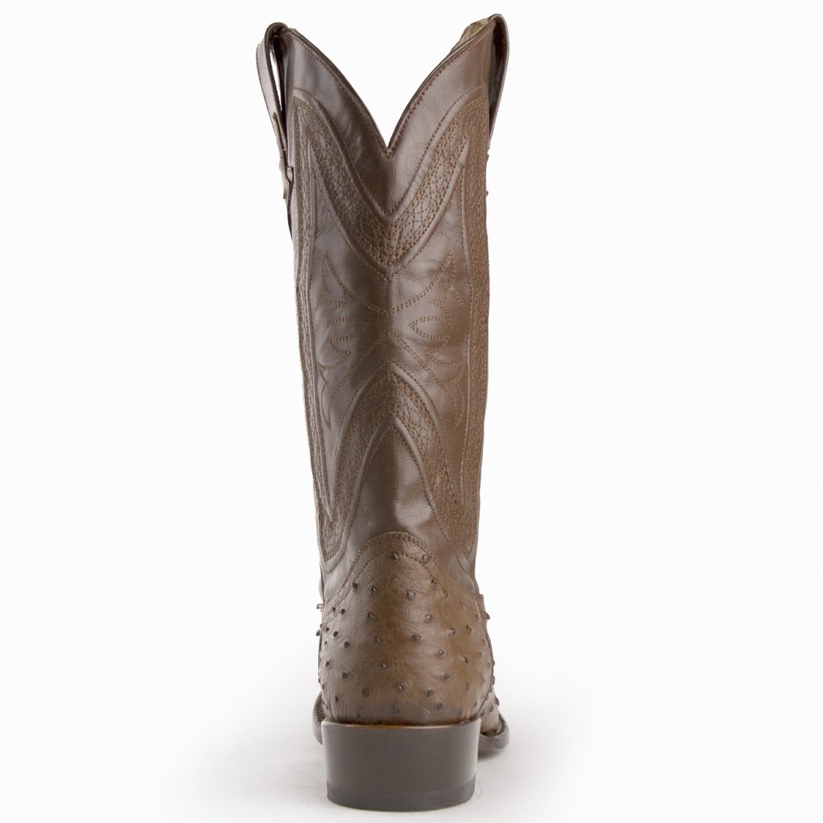 Ferrini Men's Colt Full Quill Ostrich Boots Handcrafted - Kango Brown - Ferrini Boots