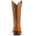 Ferrini Men's Colt Full Quill Ostrich Square Toe Boots Handcrafted - Cognac - Ferrini Boots