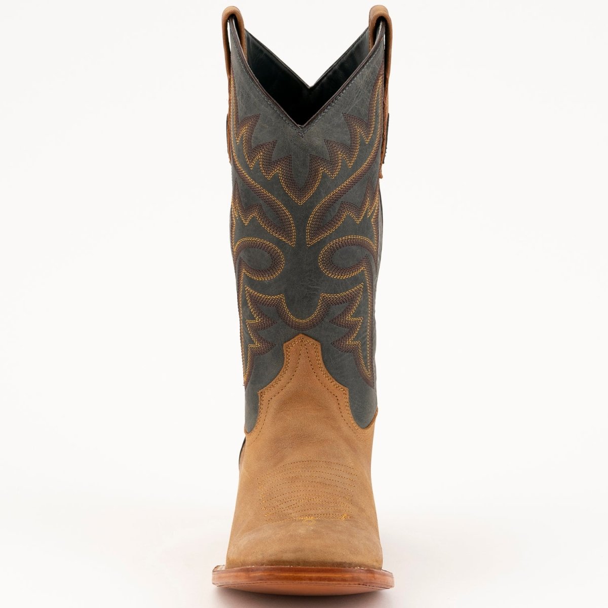 Ferrini Men's Kingston Leather Square Toe Boots Handcrafted - Antique Saddle - Ferrini Boots