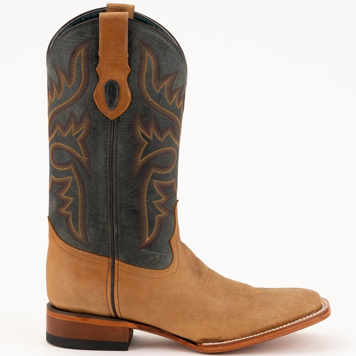 Ferrini Men's Kingston Leather Square Toe Boots Handcrafted - Antique Saddle - Ferrini Boots