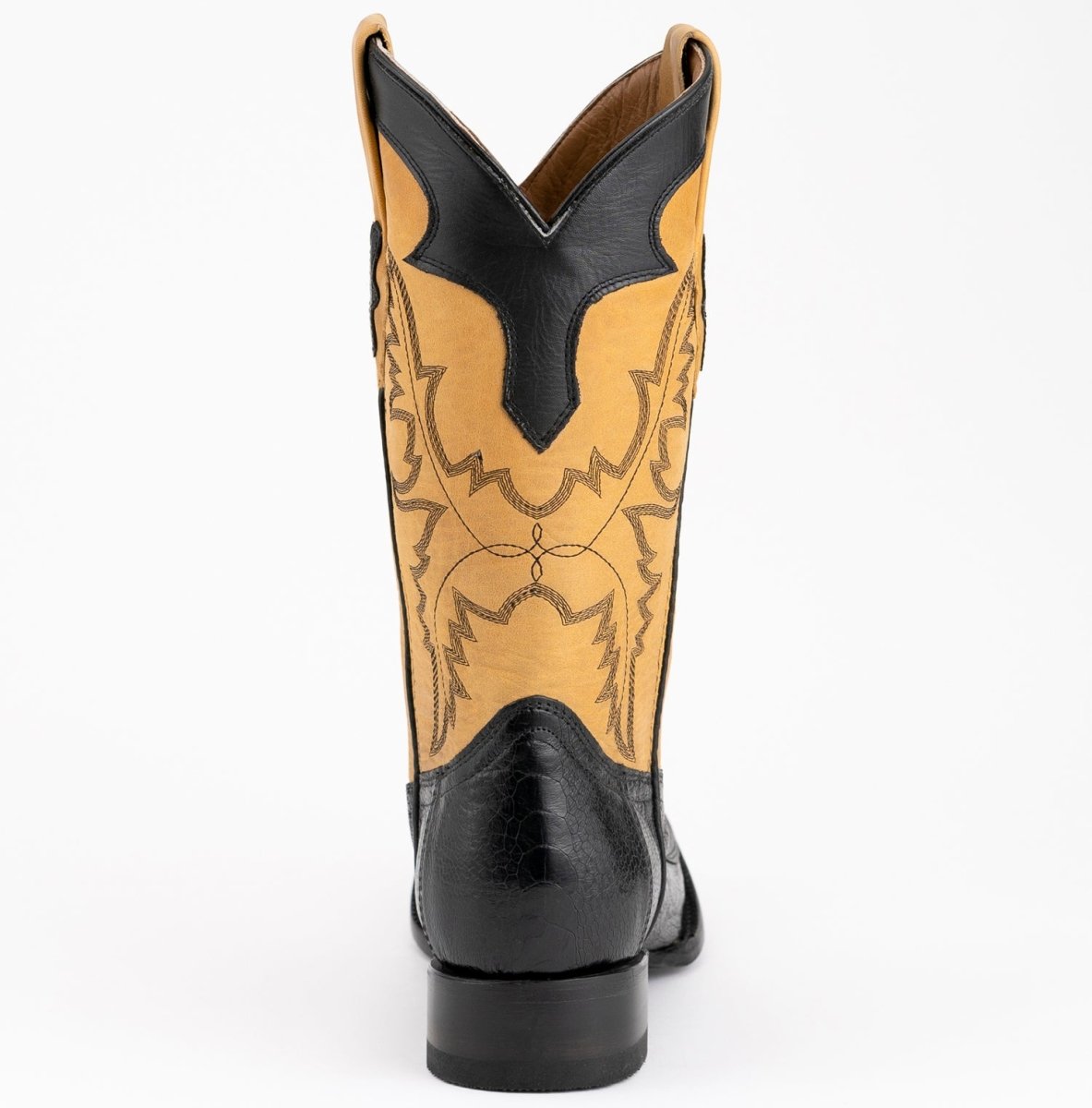 Ferrini Men's Nash Ostrich Leg Boots Handcrafted - Black - Ferrini Boots