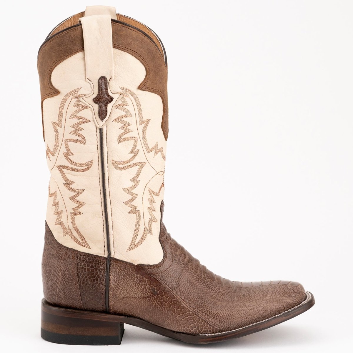 Ferrini Men's Nash Ostrich Leg Boots Handcrafted - Brown - Ferrini Boots