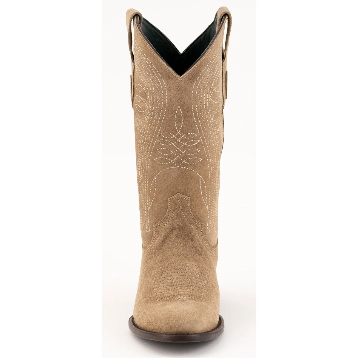 Ferrini Men's Roughrider Round Toe Boots Handcrafted - Taupe - Ferrini Boots