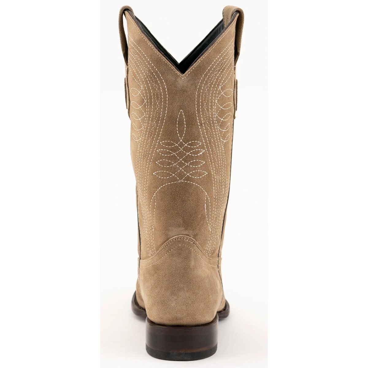 Ferrini Men's Roughrider Round Toe Boots Handcrafted - Taupe - Ferrini Boots