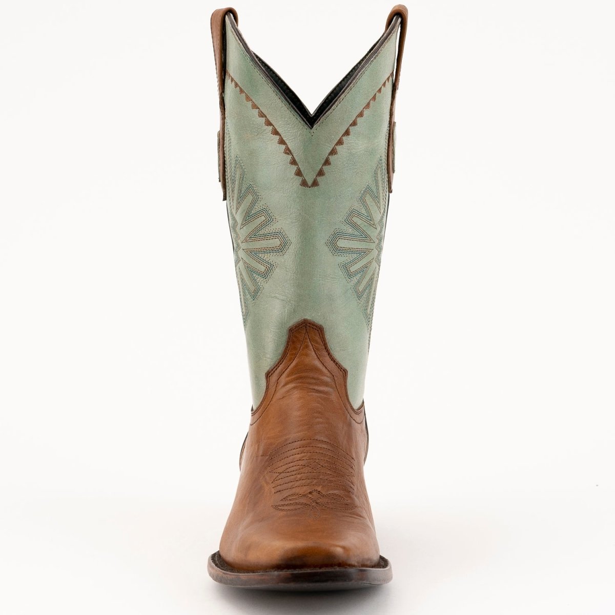 Ferrini Men's Santa Fe Leather Boots Handcrafted - Brandy - Ferrini Boots