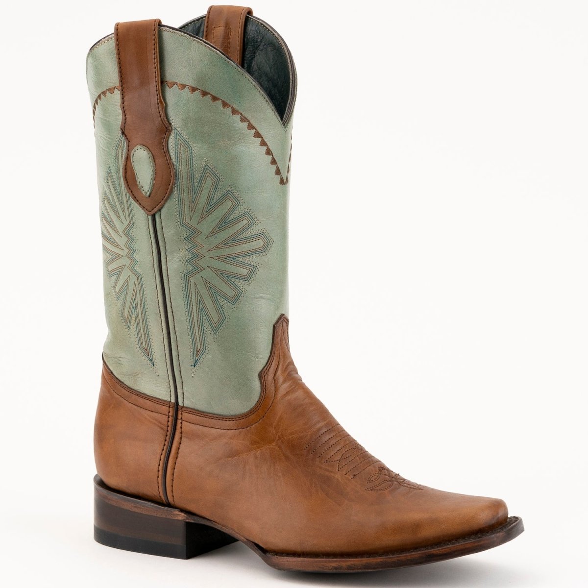 Ferrini Men's Santa Fe Leather Boots Handcrafted - Brandy - Ferrini Boots