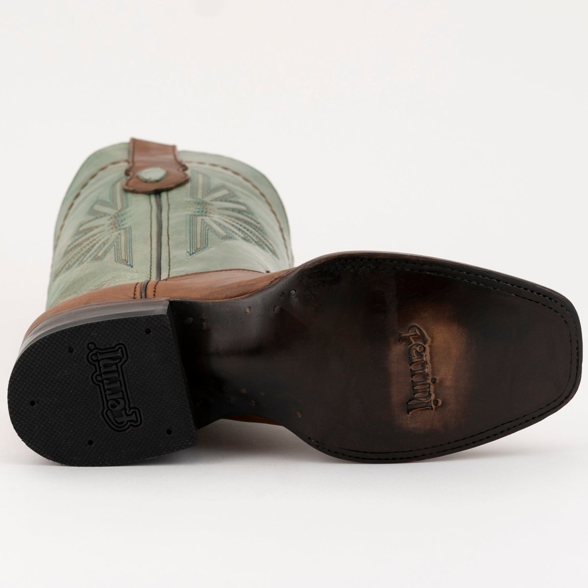 Ferrini Men's Santa Fe Leather Boots Handcrafted - Brandy - Ferrini Boots