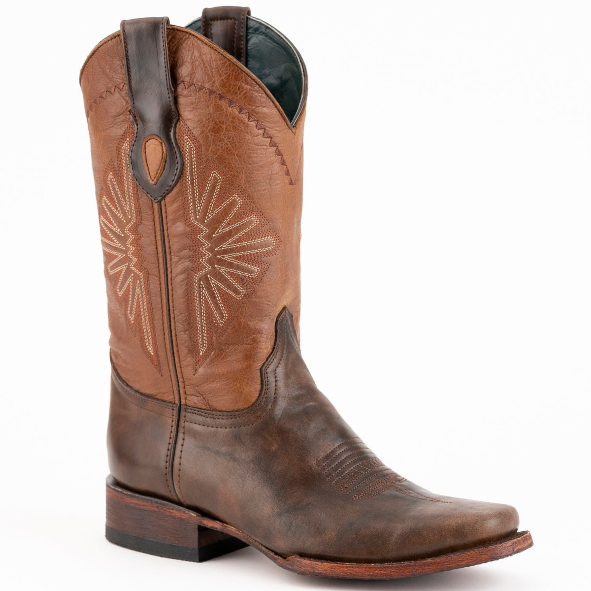 Ferrini Men's Santa Fe Leather Boots Handcrafted - Chocolate - Ferrini Boots