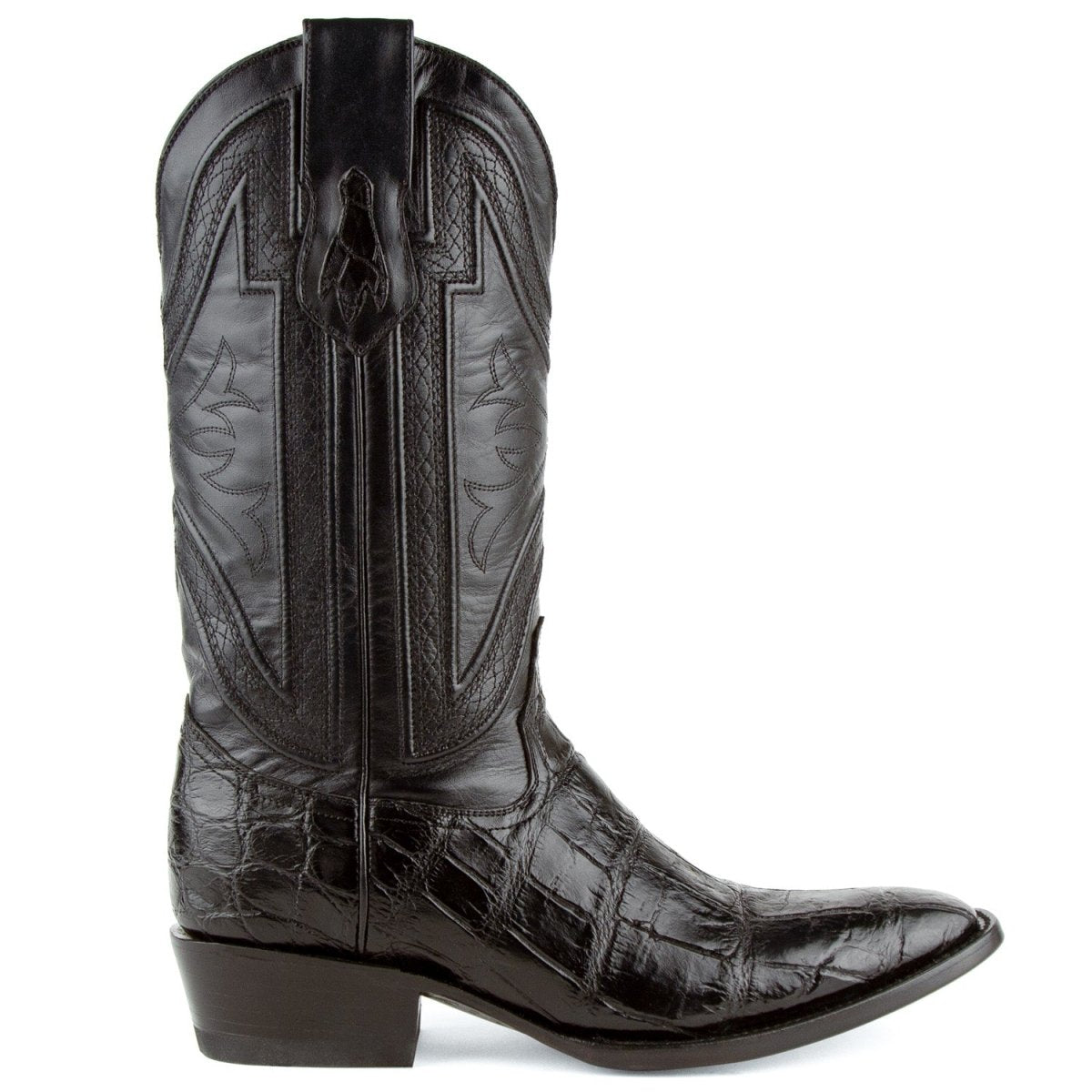 Ferrini Men's Stallion Alligator Belly Boots French Toe Handcrafted Black 1074104 - Ferrini Boots